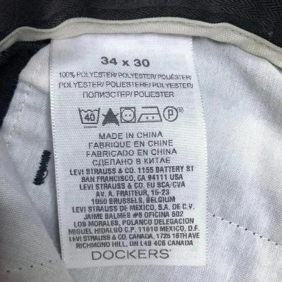 Dockers  Dress Pants Black Size 34 - Picture 8 of 16